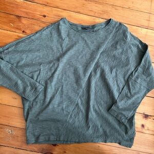 Oska green striped long sleeve shirt cotton 1